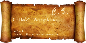Czitó Valentina névjegykártya